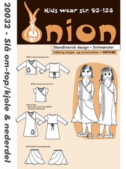 onion 20032, slå om-top/kjole og nederdel.