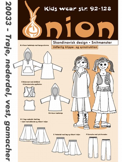 onion 20033, trøje, nederdel, vest og gamache