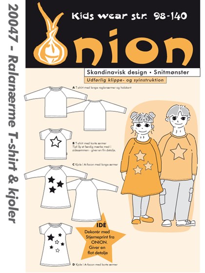 onion 20047, raglanærme, t-shirt og kjoler